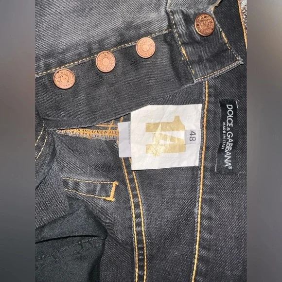 DOLCE & GABBANA
Women's "14 Gold" Black Straight Leg Boyfriend Jeans. - Picture 5 of 8